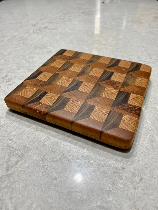 3D End Grain cutting board